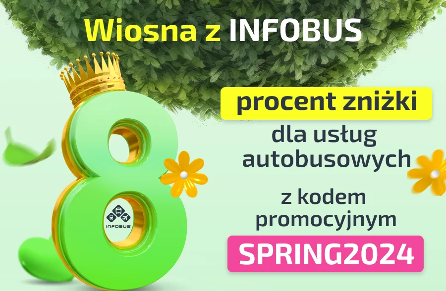 Wiosna z INFOBUS to 8% zniżki na wszystkie linie autobusowe!